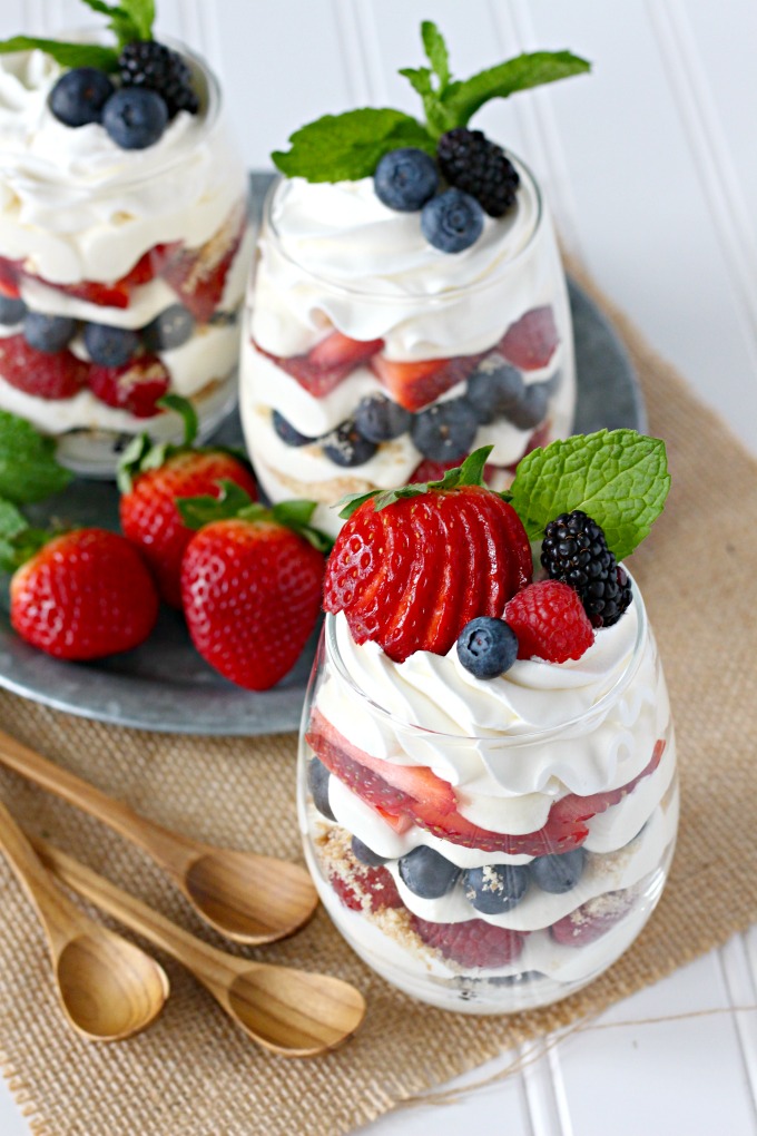 Very Berry Mini Cheesecake Trifles - Love and Confections